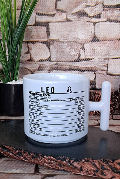 giftkonsept Leo Zodiac Sign Leo Nutrition Facts Funny Gift Printed t Handle Latte Cup Mug Cup