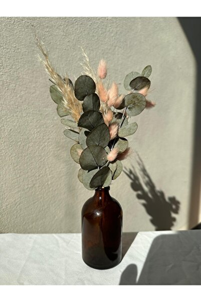 Mabeya باقة زهور في وعاء زجاجي، ديكور منزلي بوهيمي، عرض جانبي للقهوة، زهرة عل...