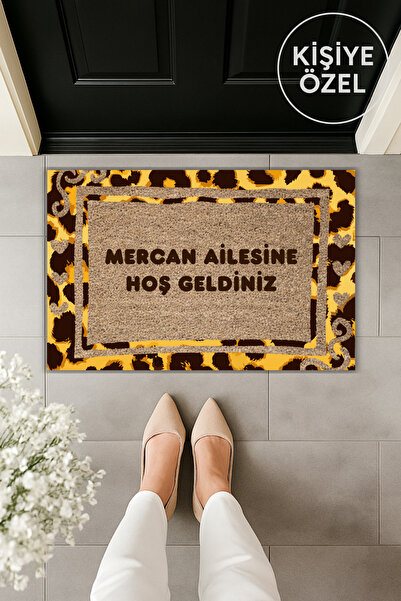 Dormot سجادة أمامية للباب بنمط الفهد مطبوعة رقميًا حديثة مقاس 70 × 45 سم
