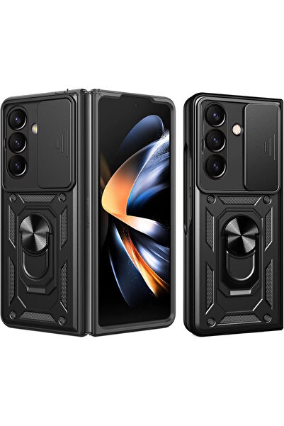 m.tk moveteck Samsung Galaxy Z Fold 7 Kılıf Kamera Korumalı Sürgülü Yüzüklü A...