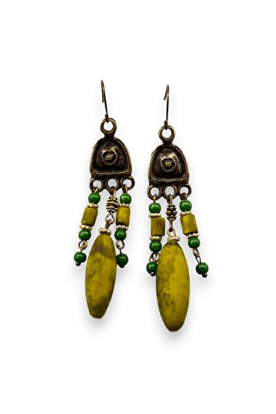 dela otantik Handmade Bohemian Beaded Long Dangle Earrings – Authentic Vintag...