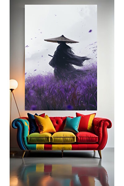 özkacar SAMURAY ȘI NATURA I Tablou pe pânză pentru decorarea casei, perete, s...