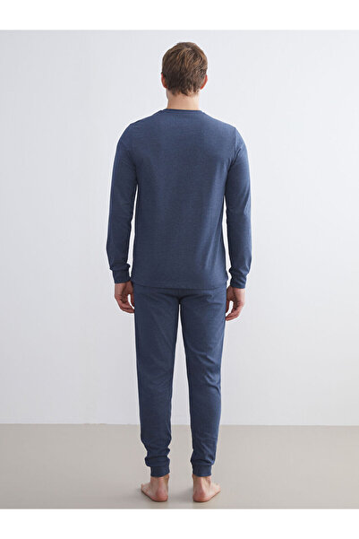 LC Waikiki Blue Standard Fit Men's Pajama Set