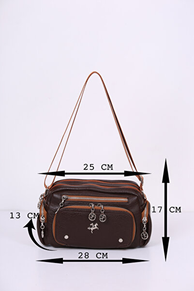 Nas Bag 8-Compartment Crossbody Bag, Shoulder Bag Width: 28 cm Length: 17 cm Bottom: 11 cm