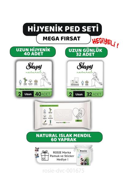 Sleepy فوط طبيعية فائقة الحساسية - 40 يومًا، 32 منديلًا، 60 روزي