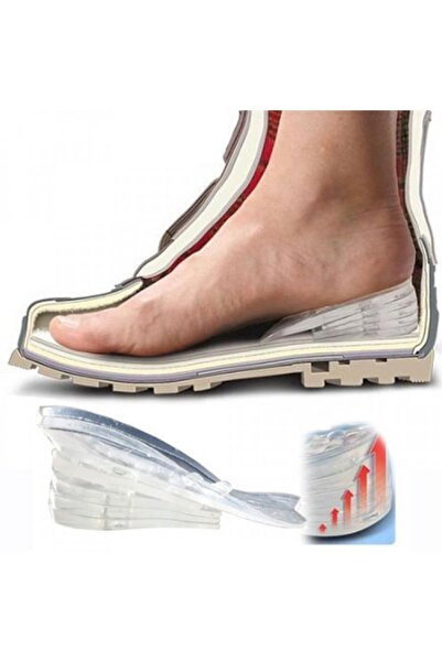 LUCKY Boy Yükseltici Jel Topukluk - Ayarlanabilir 1-5 Cm Şeffaf Silikon