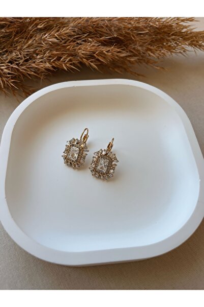 Dreamstone Jewelry Işıltılı Dikdörtgen Taşlı Xuping Küpe