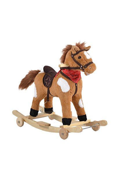 Moni Rocking Horse with wheels and Thunder sounds 2 in 1, up to 50 kg maximum weight allowed