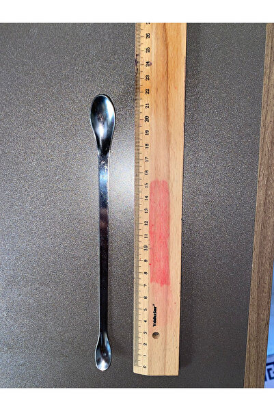 shop 20 cm Çift Uçlu Paslanmaz Çelik Laboratuvar Kaşığı – Toz, Granül ve Numu...