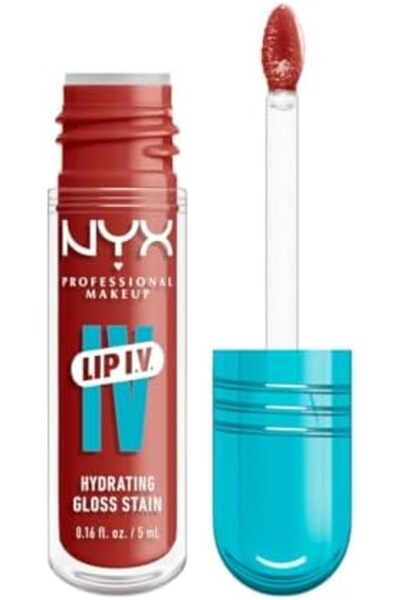 NYX Professional Makeup ملمع الشفاه المرطب Lip IV من NYX Professional Makeup، ترطيب يدوم 12 ساعة، صبغة عالية، لامع