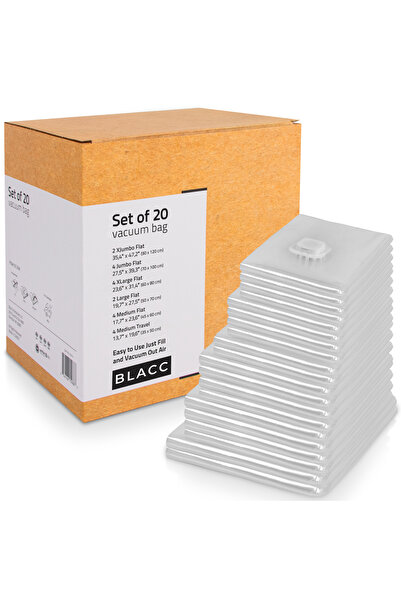 teknotrust 20'li Vakumlu Poşet Seti, Beyaz, Hızlı ve Temiz Saklama Çözümleri