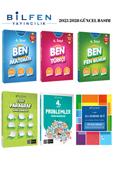 Bilfen Yayıncılık BİLFEN YAYINLARI 4.SINIF BEN SERİSİ PARAGRAF PROBLEM VE PAK...