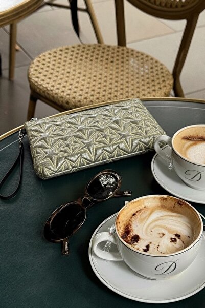 BAHELS Yıldız Desenli Sarı Portföy Çanta