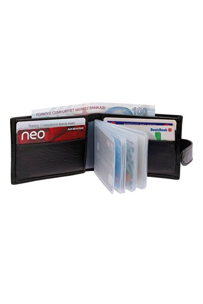 Çanta Trend West Polo Genuine Leather Unisex Small Wallet Card Holder with Plenty of Cards