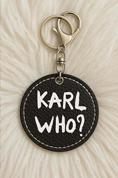 Cekuonline Unisex Men/Women Leather Keychain Humorous Printed with Hook Black...