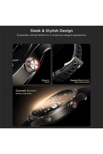 Joyroom JR-FV1 Smart Watch AMOLED Screen Bluetooth-compatible Sports Watch Health Monitoring - Grey