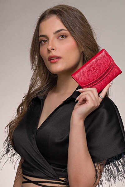 Çanta Trend West Polo Genuine Leather Small Women's Wallet Card Holder with Lots of Cards
