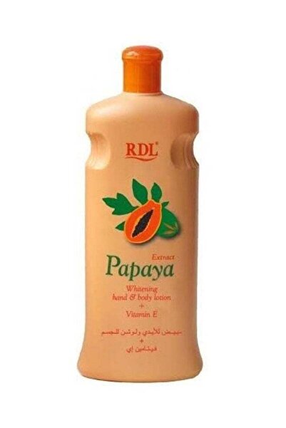 RDL لوشن تبييض الجسم واليدين بخلاصة البابايا وفيتامين E أبيض 600 مل