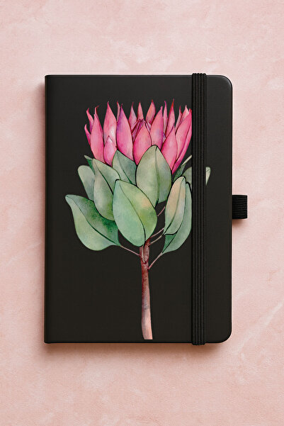 Cekuonline دفتر ملاحظات حراري فاخر غير مؤرخ للترويج، 192 ورقة - زهرة وردية