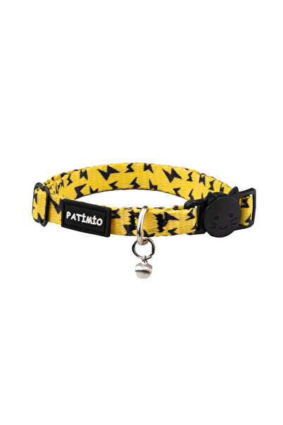 PATİMİO Yellow Boom Ayarlanabilir, Güvenlik Kilitli Çıngıraklı Kedi Boyun Tas...