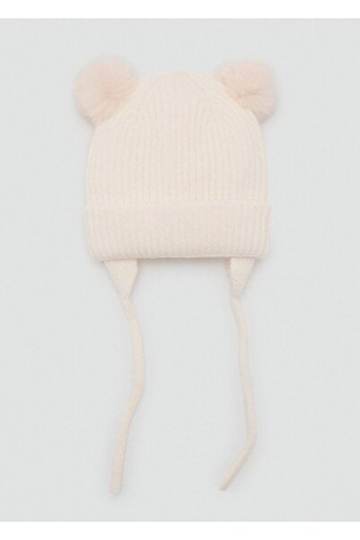 MANGO Baby Ponponlu Örgü Şapka