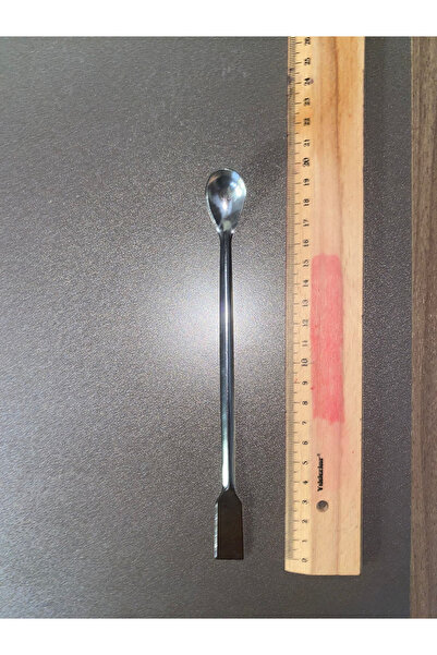20 cm Çift Uçlu Paslanmaz Çelik Laboratuvar Kaşığı – Toz, Granül ve Numune Aktarım Spatulası