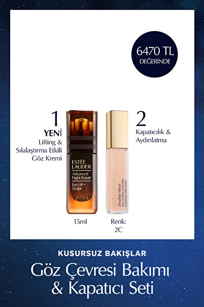Estee Lauder Advanced Night Repair Eye Lift+Sculpt + Double Wear Kapatıcı Renk: 1C Göz Çevresi Kapatıcı Seti