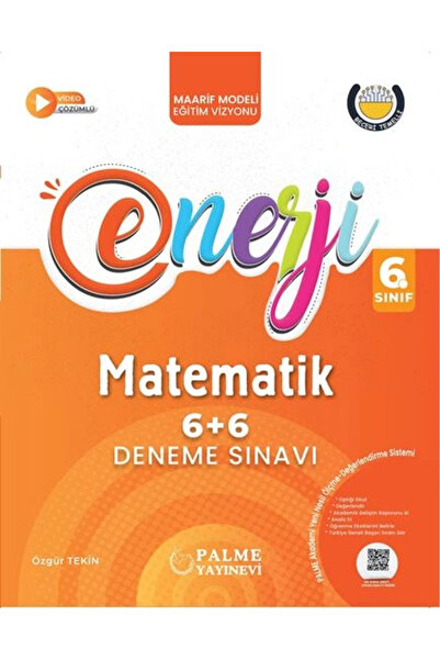 Palme Yayınevi Palme 6.Sınıf Enerji 6+6 Matematik Deneme Sınavı Yeni