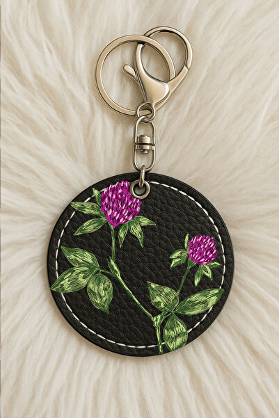 Cekuonline سلسلة مفاتيح جلدية للجنسين للرجال/النساء مطبوعة بطباعة مرحة باللون...