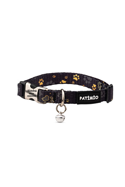 PATİMİO Gold Paws Ayarlanabilir, Metal Kilitli Çıngıraklı Kedi Boyun Tasması,...