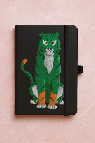 Cekuonline Promotional Undated Premium Thermo Notebook Patterned 192 Sheets - Tiger Style