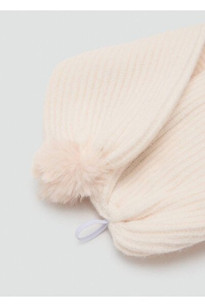 MANGO Baby Ponponlu örgü şal