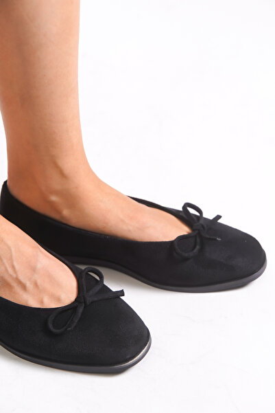Riccon Women's Ballet Flats 001296 Black Suede