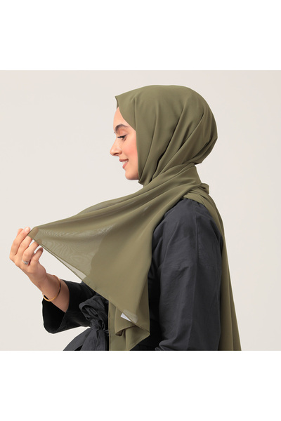 ipekistanbul شال شيفون - زيتوني