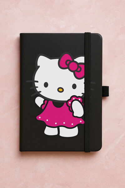 Cekuonline Promotional Undated Premium Thermo Notebook Patterned 192 Sheets - Kittyyyy8555