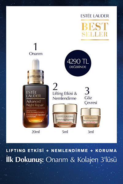 Estee Lauder Onarım & Kolajen Advanced Night Repair Serum 20ml+ Supreme Krem ...