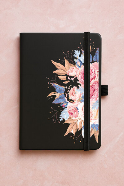 Cekuonline Promotional Undated Premium Thermo Notebook Patterned 192 Sheets - Floral