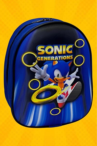 Tezzgelsin Children's Kindergarten Nursery Mini Size Hedgehog Sonic Character 3D Printed 2-6 Years Old School Bag and Backpack