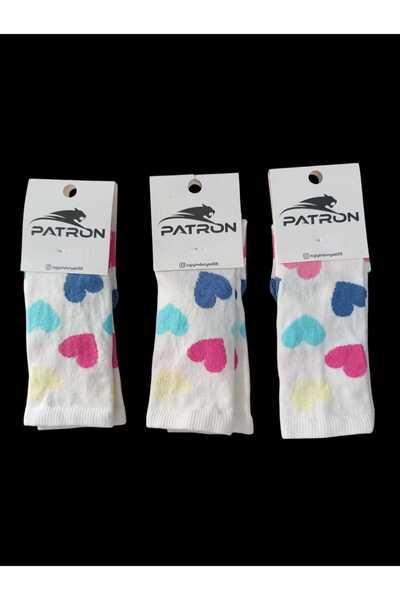 PATRON 3-Piece Girls' Patterned Flexible Long Socks