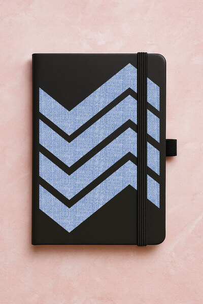 Cekuonline Promotional Undated Premium Thermo Notebook Patterned 192 Sheets - Chevrons
