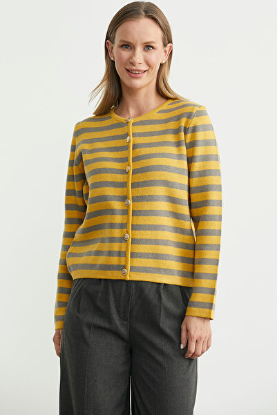 Sementa Colorful Striped Knitwear Short Cardigan - Sun