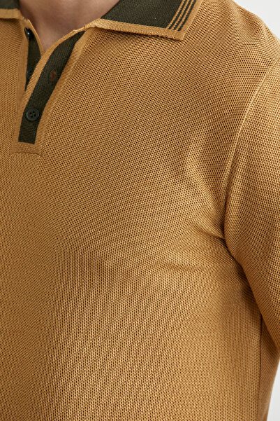 Sementa Polo Neck Wool Knit Sweater - Camel