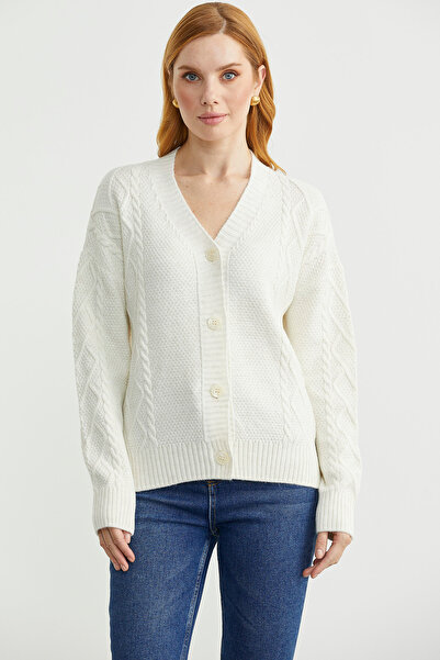 Sementa كارديجان تريكو كبير الحجم بأزرار - كيمونو