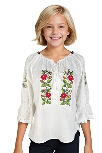 rody's forever Girls' blouse FS25 white/beige, 16 years 160 cm