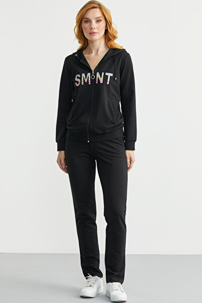 Sementa Fermuarlı Oversize Eşofman Takım - Siyah