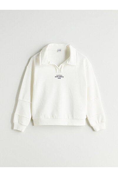 LC Waikiki Yeni Sezon Polo Yaka Kız Çocuk Sweatshirt