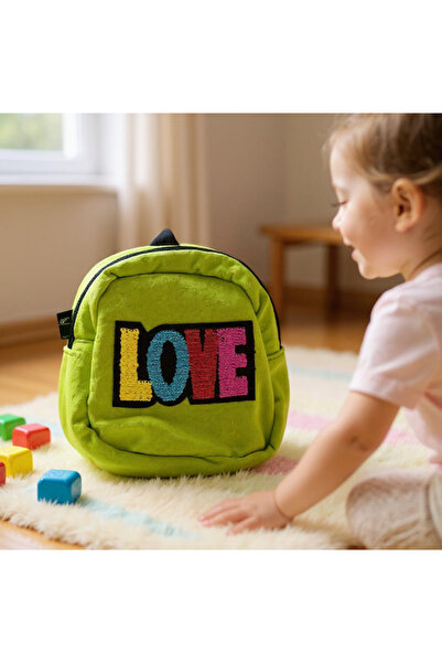 Dolphin PBR-676 KADIFE SIRT CANTASI (Yeşil Love)