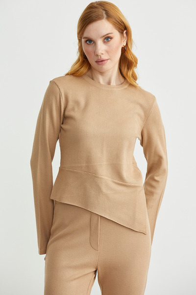 Sementa Double Pants Sweater Knitwear Set - Camel