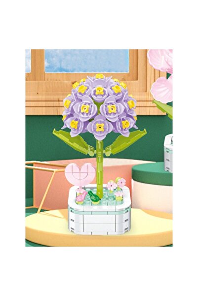 Innovium Innovium™ 3D Hyacinth Flower Construction Set, Purple Color, 128g, Dimensions 16.5 × 6.2 CM