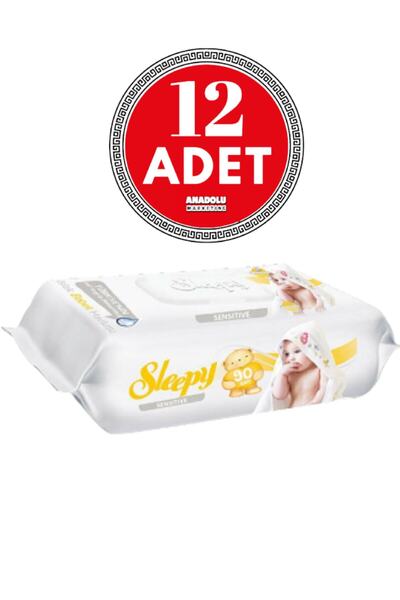 Sleepy مناديل مبللة للبشرة الحساسة 90 منديل 12 قطعة